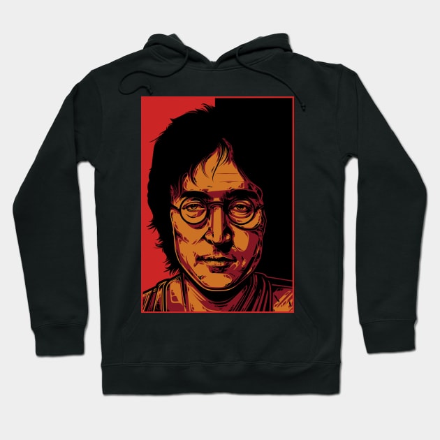 John Lennon Pop Art Hoodie by Adrielvector Gallery